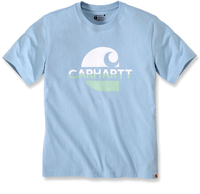 Carhartt C Graphic,  t-shirt,  color: Light Blue/White,  size: S