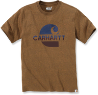 Carhartt C Graphic,  t-shirt,  color: Light Brown/Dark Blue,  size: S