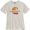 Carhartt C Graphic,  t-shirt women,  color: Light Grey/Orange/Dark Orange,  size: XL