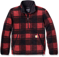 Carhartt 106443,  fleece pullover,  color: Black/Red,  size: M