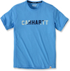 Carhartt Block Logo,  t-shirt,  color: Light Blue/Dark Blue,  size: L