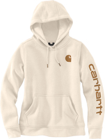 Carhartt Clarksburg Logo,  hoody women,  color: Beige/Brown (W24),  size: S