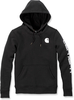 Carhartt Clarksburg Logo,  hoody women,  color: Black/White,  size: XL