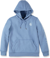Carhartt Clarksburg Logo,  hoody women,  color: Light Blue,  size: XS