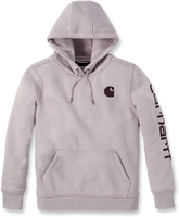 Carhartt Clarksburg Logo,  hoody women,  color: Light Grey/Dark Brown,  size: XL