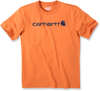 Carhartt Core Logo,  t-shirt,  color: Orange/Dark Blue,  size: XL