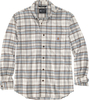 Carhartt Flannel-Plaid,  shirt,  color: Grey/Light Grey (W03),  size: L