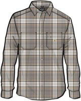 Carhartt Flannel-Plaid,  shirt,  color: Grey/Light Grey (W03),  size: M