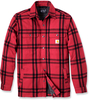 Carhartt Flannel Sherpa-Lined,  shirt/textile jacket,  color: Red/Black,  size: M