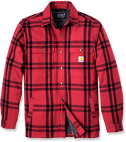 Carhartt Flannel Sherpa-Lined,  shirt/textile jacket,  color: Red/Black,  size: XL