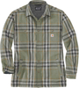 Carhartt Flannel-Sherpa,  shirt/jacket,  color: Dark Green/Grey (G72),  size: XL