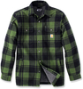 Carhartt Flannel Sherpa,  textile jacket,  color: Black/Green,  size: XL