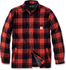 Carhartt Flannel Sherpa,  textile jacket,  color: Black/Red,  size: XL