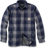 Carhartt Flannel Sherpa,  textile jacket,  color: Dark Blue/Light Grey,  size: XL