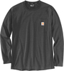 Carhartt Flex Pocket,  t-shirt long sleeve,  color: Dark Grey (Crh),  size: S