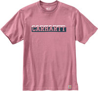 Carhartt Logo Graphic,  t-shirt,  color: Light Red/Petrol,  size: L