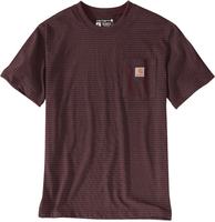 Carhartt Pocket Stripe,  t-shirt,  color: Dark Red (634),  size: XXL