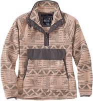 Carhartt Relaxed Fit Aztec,  fleece pullover women,  color: Dark Grey/Grey (B39),  size: XS