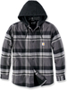Carhartt Rugged Flex Flannel Fleece,  textile jacket,  color: Black/Grey,  size: XL