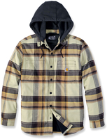 Carhartt Rugged Flex Flannel Fleece,  textile jacket,  color: Dark Brown/Light Yellow/Black,  size: L