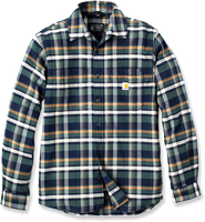 Carhartt Rugged Flex™ Flannel Plaid,  shirt,  color: Dark Blue/White/Green/Yellow,  size: XXL