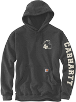 Carhartt Shamrock,  hoodie,  color: Dark Grey/White,  size: XL