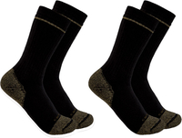 Carhartt Steel-Toe,  socks 2-pack,  color: Black,  size: L