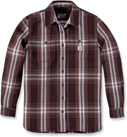 Carhartt Twill Plaid,  shirt women,  color: Dark Brown/White,  size: S