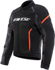 Dainese Air Frame 3,  textile jacket,  color: Black/Neon-Red,  size: 44