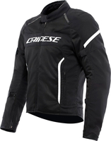 Dainese Air Frame 3,  textile jacket,  color: Black/White,  size: 46