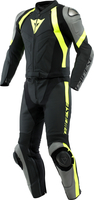 Dainese Avro 4,  leather suit 2pcs.,  color: Matt-Black/Matt-Black/White,  size: 128
