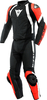 Dainese Avro 4,  leather suit 2pcs.,  color: Matt-Black/Neon-Red/White,  size: 62
