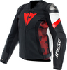 Dainese Avro 5,  leather jacket,  color: Black/Red/White,  size: 56
