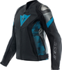 Dainese Avro 5,  leather jacket women,  color: Black/Turquoise/Dark Grey,  size: 52