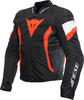 Dainese Avro 5,  textile jacket,  color: Black/Neon-Red/White,  size: 46