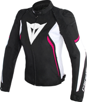 Dainese Avro D2,  textile jacket women,  color: Black/White/Pink,  size: 50