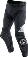 Dainese Delta 4,  leather pants,  color: Black/White,  size: 48