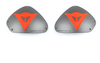 Dainese DETS,  shoulder plates,  color: Silver/Neon-Red,  size: One Size