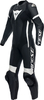 Dainese Grobnik,  leather suit 1pcs. perforated women,  color: Black/Black/White,  size: 38