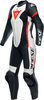 Dainese Grobnik,  leather suit 1pcs. perforated women,  color: Black/White/Neon-Red,  size: 50