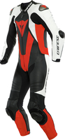 Dainese Laguna Seca 5,  leather suit 1pcs. perforated,  color: Black/White/Neon-Red,  size: 52