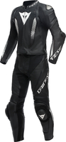 Dainese Laguna Seca 5,  leather suit 2pcs.,  color: Black/Black/White,  size: 62