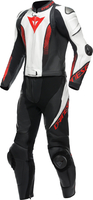 Dainese Laguna Seca 5,  leather suit 2pcs.,  color: Black/Grey/Neon-Red,  size: 48