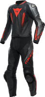 Dainese Laguna Seca 5,  leather suit 2pcs.,  color: Black/Grey/Neon-Red,  size: 62