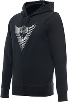 Dainese Logo,  zip hoodie,  color: Black/White,  size: 3XL