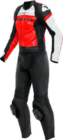 Dainese Mirage,  leather suit 2pcs. women,  color: Black/Red/White,  size: 54