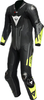 Dainese Misano 3 D-air,  leather suit 1pcs. perforated,  color: Black/Dark Grey/Neon-Yellow,  size: 46