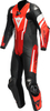 Dainese Misano 3 D-air,  leather suit 1pcs. perforated,  color: Black/Red/Neon-Red/White,  size: 44