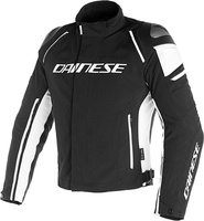 Dainese Racing 3,  textile jacket D-Dry,  color: Black/Black/White,  size: 64