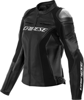 Dainese Racing 4,  leather jacket women,  color: Black/Black,  size: 54